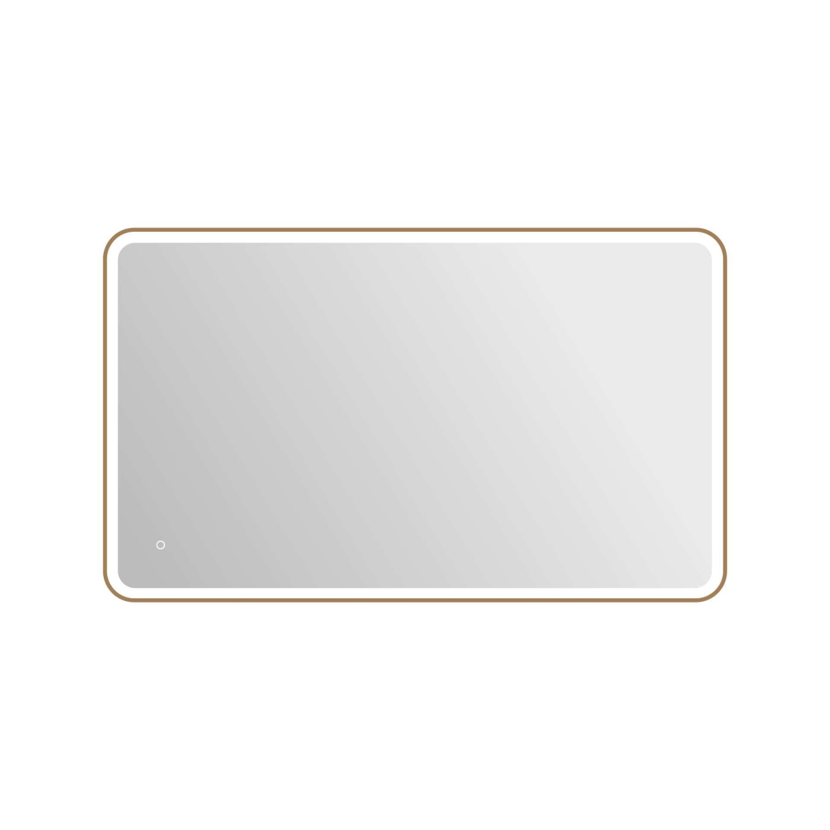 MRE6A3660SG 60 Round LED Front & Backlit Wall Mirror, Satin Gold