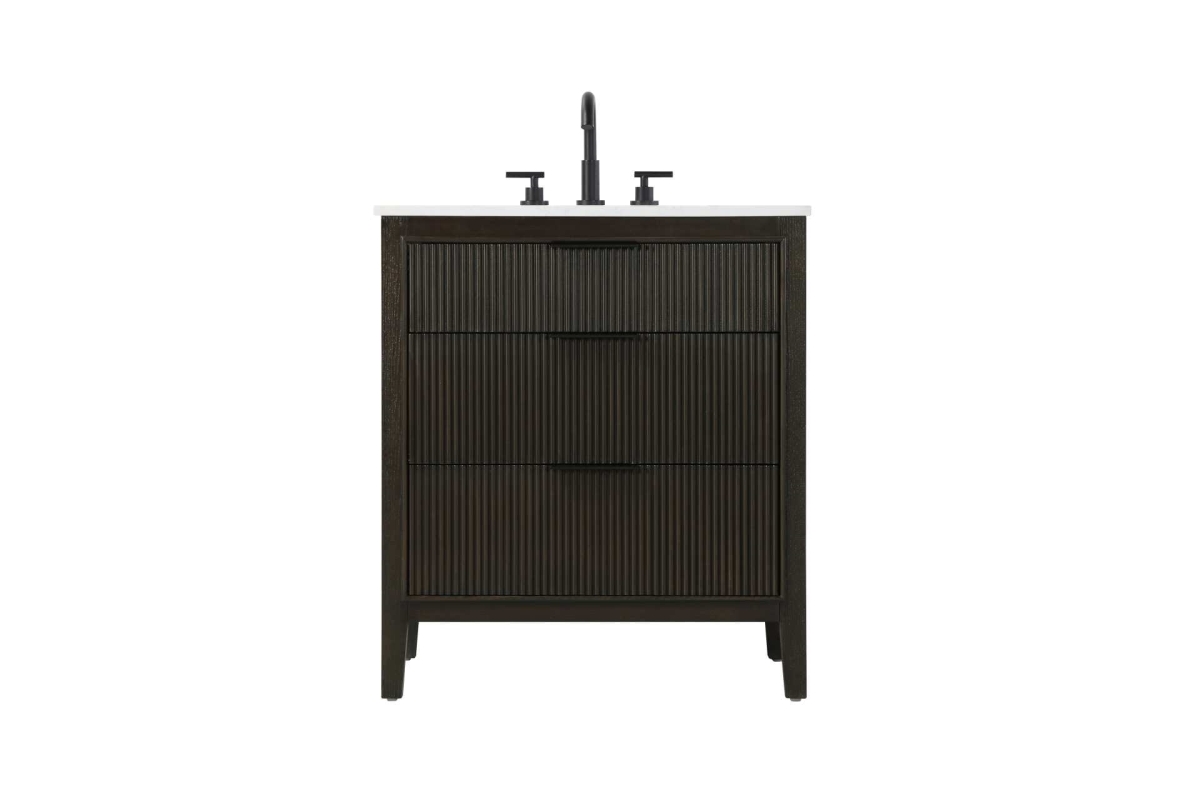 VF29830CO 30 in. Single Bathroom Vanity Cabinet, Chocolate Oak