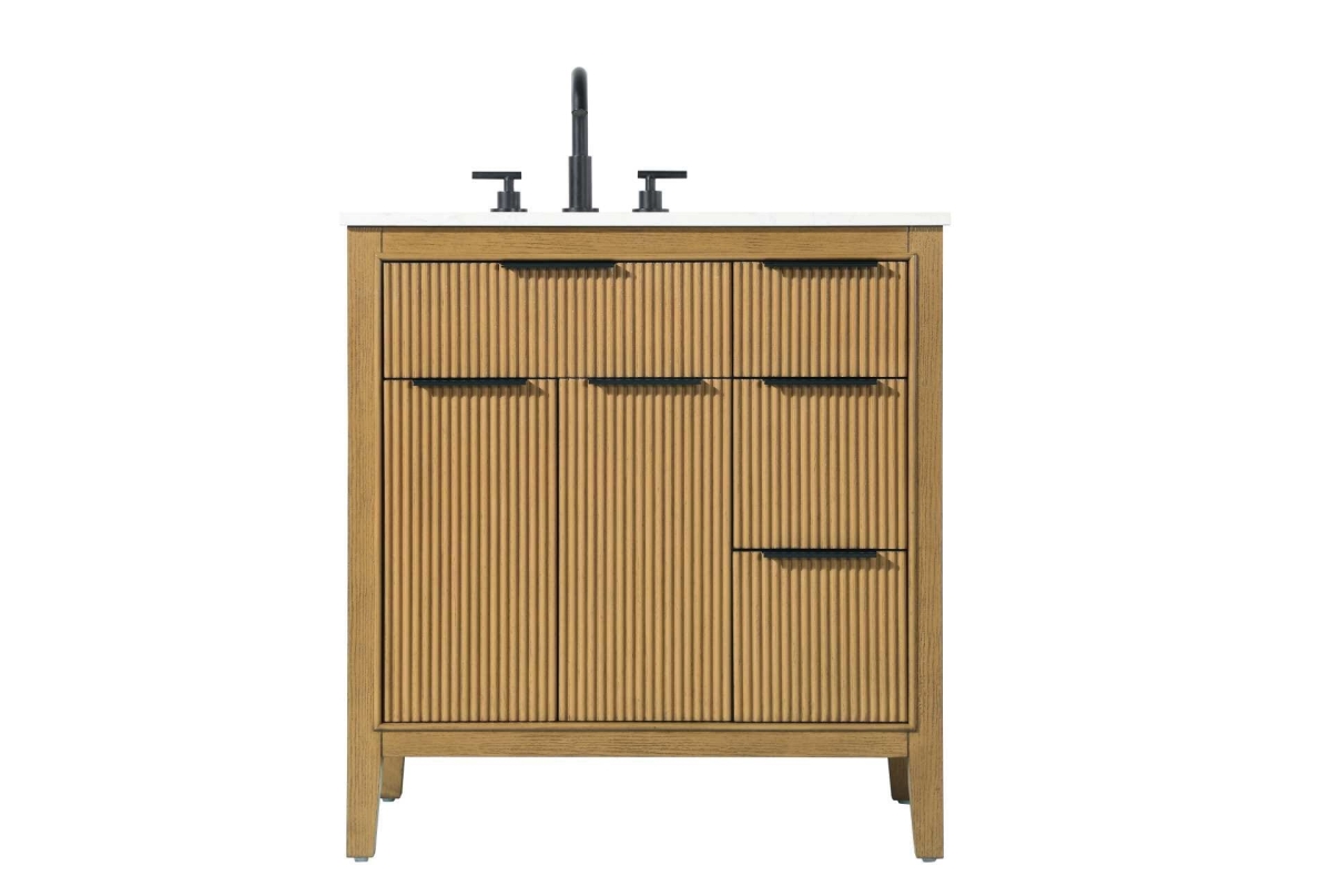 VF29832HT 32 in. Single Bathroom Vanity Cabinet, Honey Teak