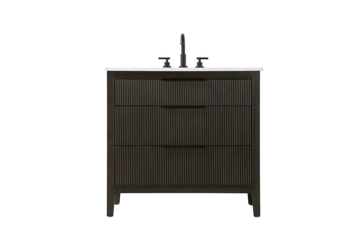 VF29836CO 36 in. Single Bathroom Vanity Cabinet, Chocolate Oak
