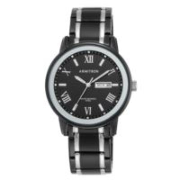Picture of Armitron Watches 20-4935BKTB Mens Multi-Function Bracelet Watch&#44; Silver & Black - One Size