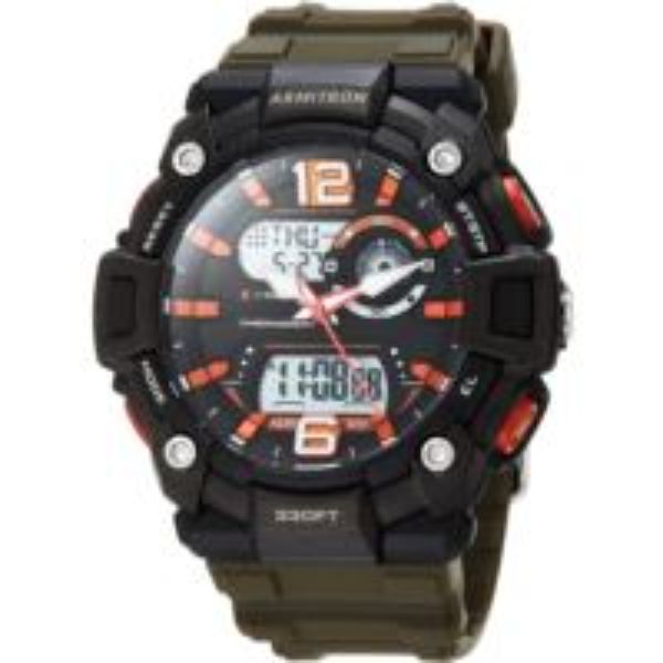 Picture of Armitron Watches 20-5461DGN Mens Sport Analog-Digital Chronograph Resin Strap Watch&#44; Black & Red - One Size