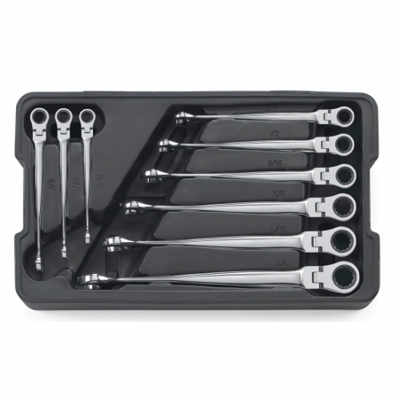 KD85298 9 Piece SAE x Beam Flex Head Combination Ratcheting Wrench Set -  Gearwrench