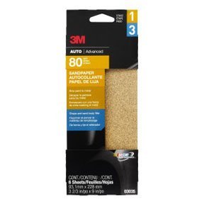 3.67 in.x9 in. Medium Aluminum Oxide Automotive Sandpaper