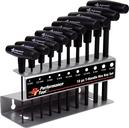 PMW80275 Metric T-Handle Hex Key Set - 10 Piece