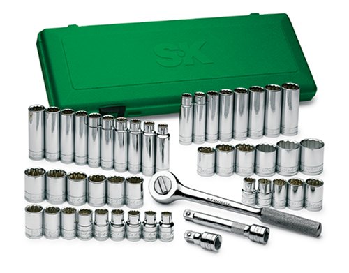 SK Hand Tool SK4147 47 Piece 0.50 in. Drive 12 Point Standard & Deep Socket Set