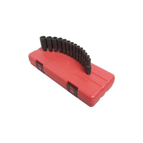 0.25 in. Drive Metric Deep Magnetic Impact Socket Set