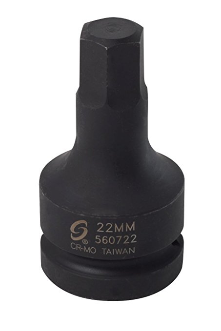 Sunex Tool SU560722 1 in. Drive 22mm Hex Driver Socket