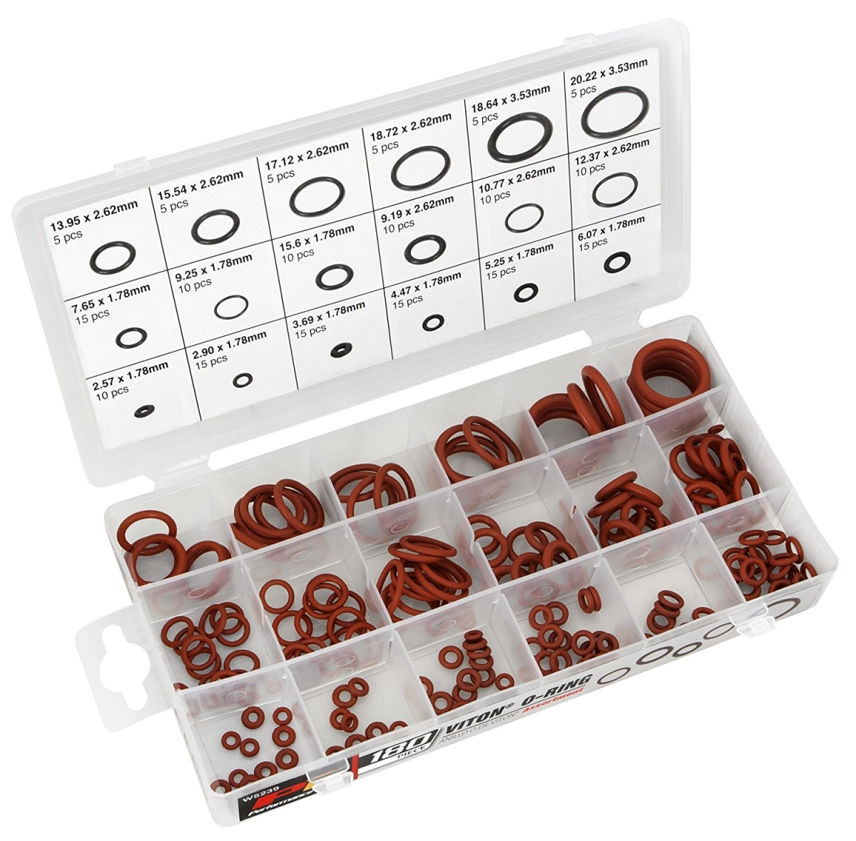 Viton O-Ring Assortment Tool, Brown - 180 Piece