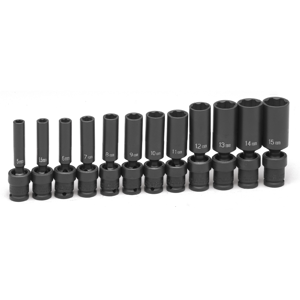 Grey Pneumatic 1/4" Drive 11 Mm 6-Point Surface Drive Deep Impact U-Joint (911UMD)