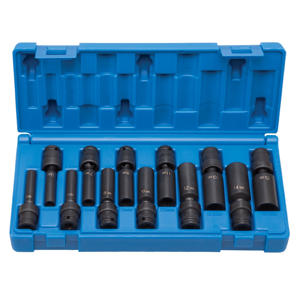 Grey Pneumatic 1/4" Drive 10 Mm 6-Point Surface Drive Standard Magnetic Impact U-Joint (910UMG)