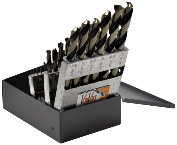 KnKut 25 Piece Metric Jobber Length Drill Bit Set M1 - M13 X 0.5Mm (25KK5M)
