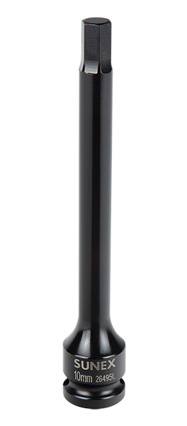 10 mm & 0.5 in. Drive Hex Impact Socket - 6 in. Long