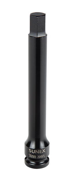 SU26497L 14 mm & 0.5 in. Drive Hex Impact Socket - 6 in. Long