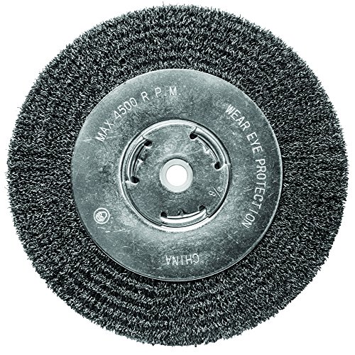 8 x 0.5 x 0.63 in. Coarse Bench Grinder Wire Wheel