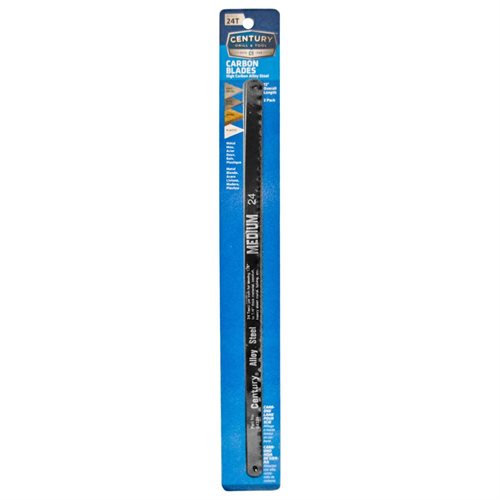 Century Drill Carbon Alloy Steel 12-Inch Hacksaw Blades with 24T/Inch (04334)