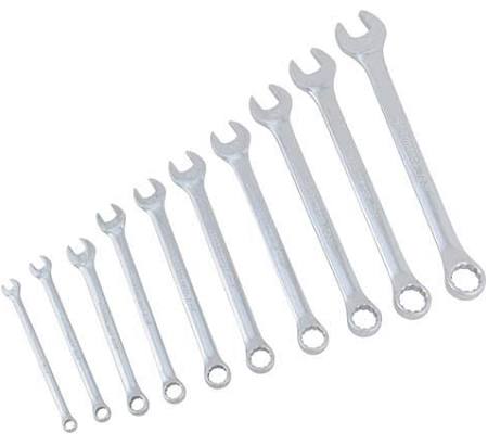 Sae Polish Standard Wrench - 10 Piece