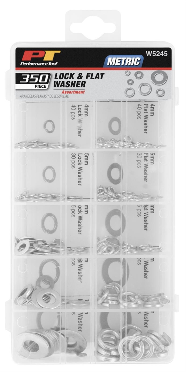 PMW5245 Lock & Flat Washer - 350 Piece