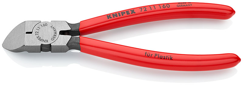 6 1/4 in 72 Diagonal Cutting Plier Flush Cut Oval Nose Uninsulated