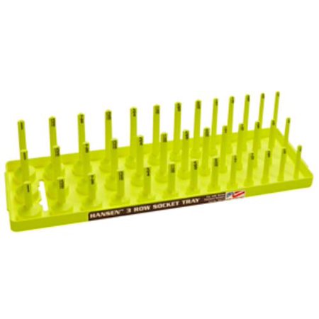 0.37 in. Drive 3 Row SAE Socket Holder, HV Yellow