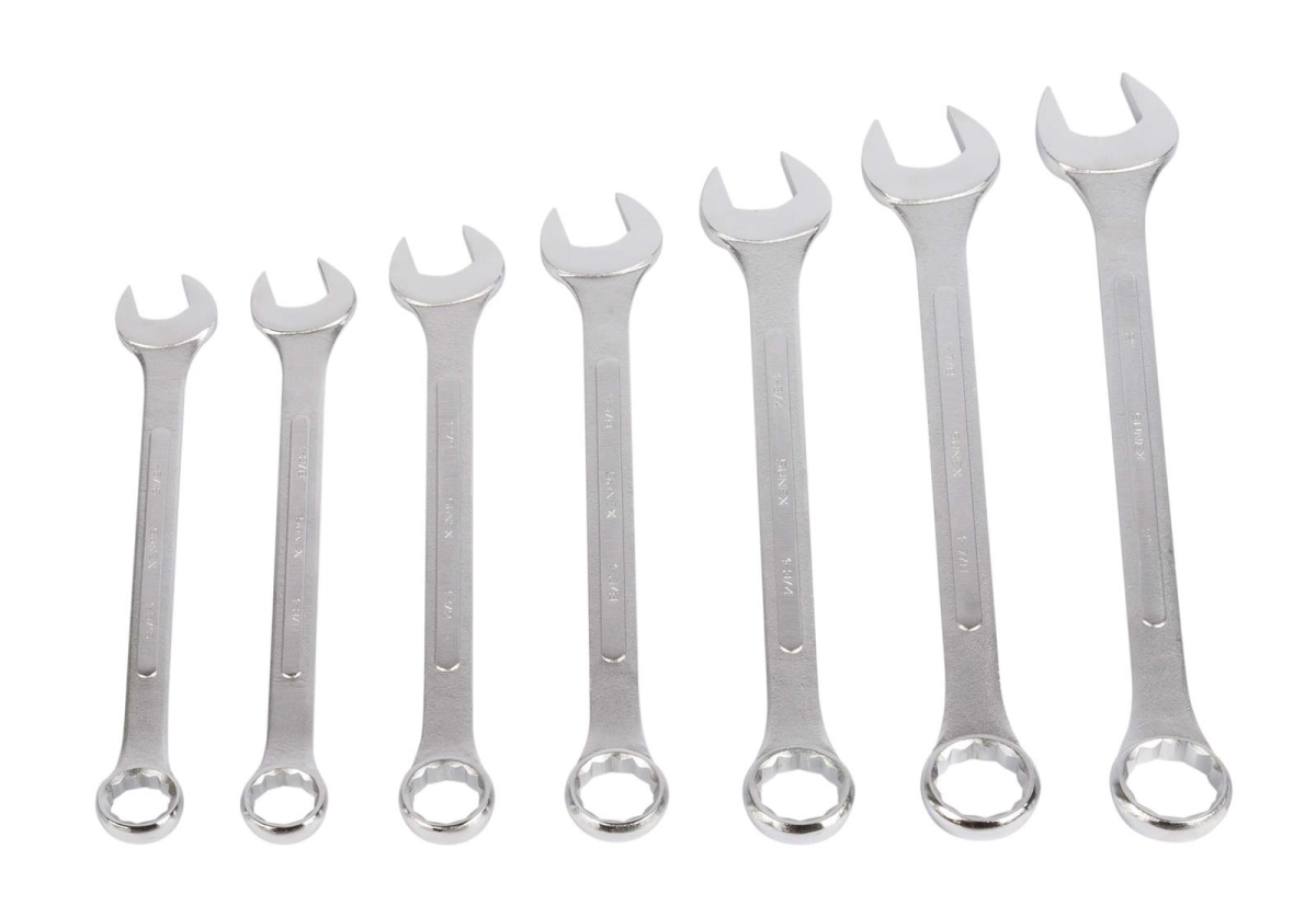 Jumbo Fractional Combination Wrench Set - 7 Piece