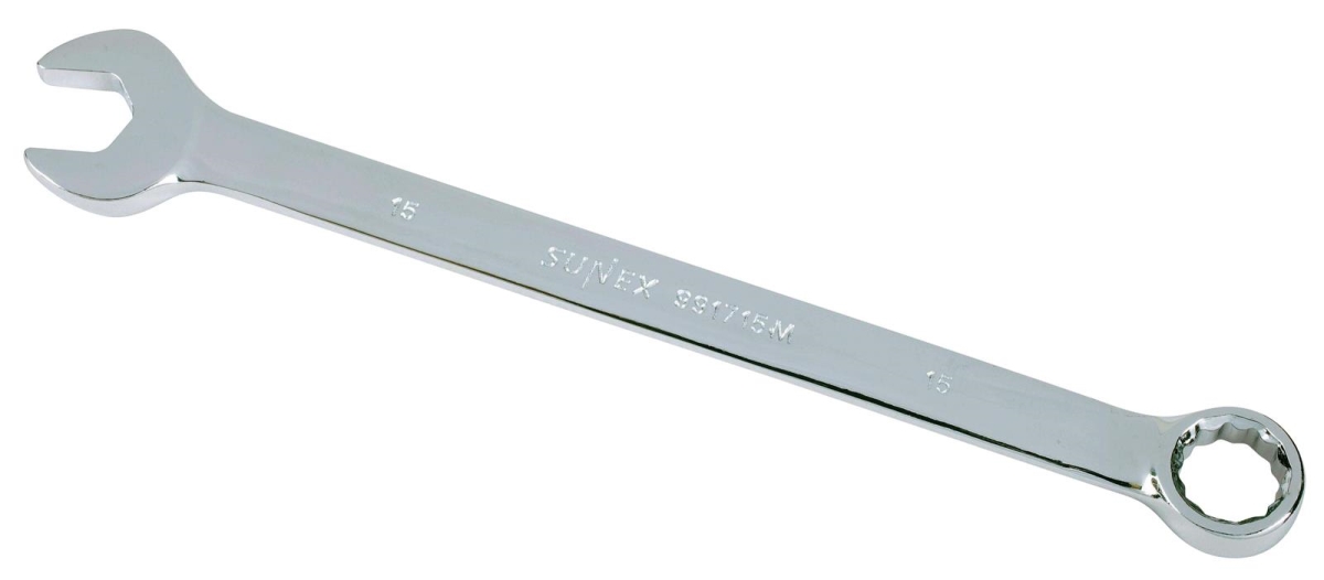 Sunex Tool SU991715MA 15 mm Full Polish V-Groove Wrenches