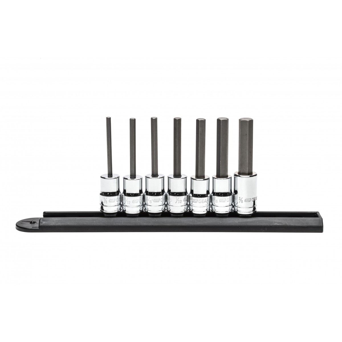 KD82529 0.37 in. Drive Mid Length Hex Bit SAE Socket - 7 Piece