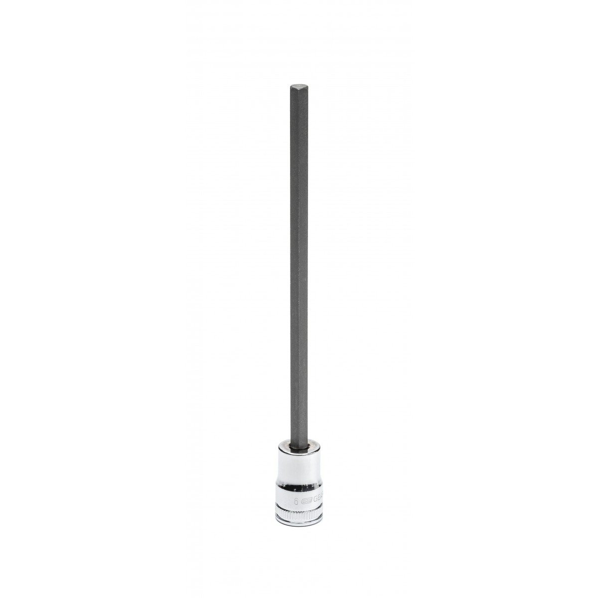 KD82549 0.37 in. Drive Mid Length Hex Bit Metric Socket, Chrome - 6 mm