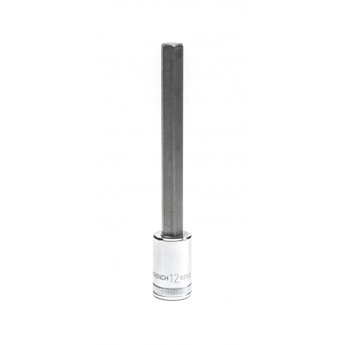 KD82582 0.5 in. Drive Long Length Hex Bit Metric Socket, Chrome - 12 mm