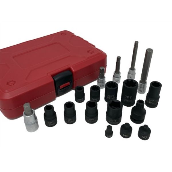 CM7394 Euro Brake Caliper Socket Set, 18 Piece