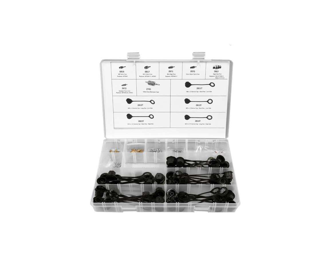 R1234YF Valve Core Installer Kit - 103 Piece