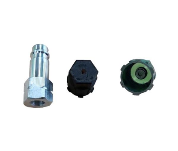 0.12 NPT Female x M9 x 1 Aluminum Straight Adapter