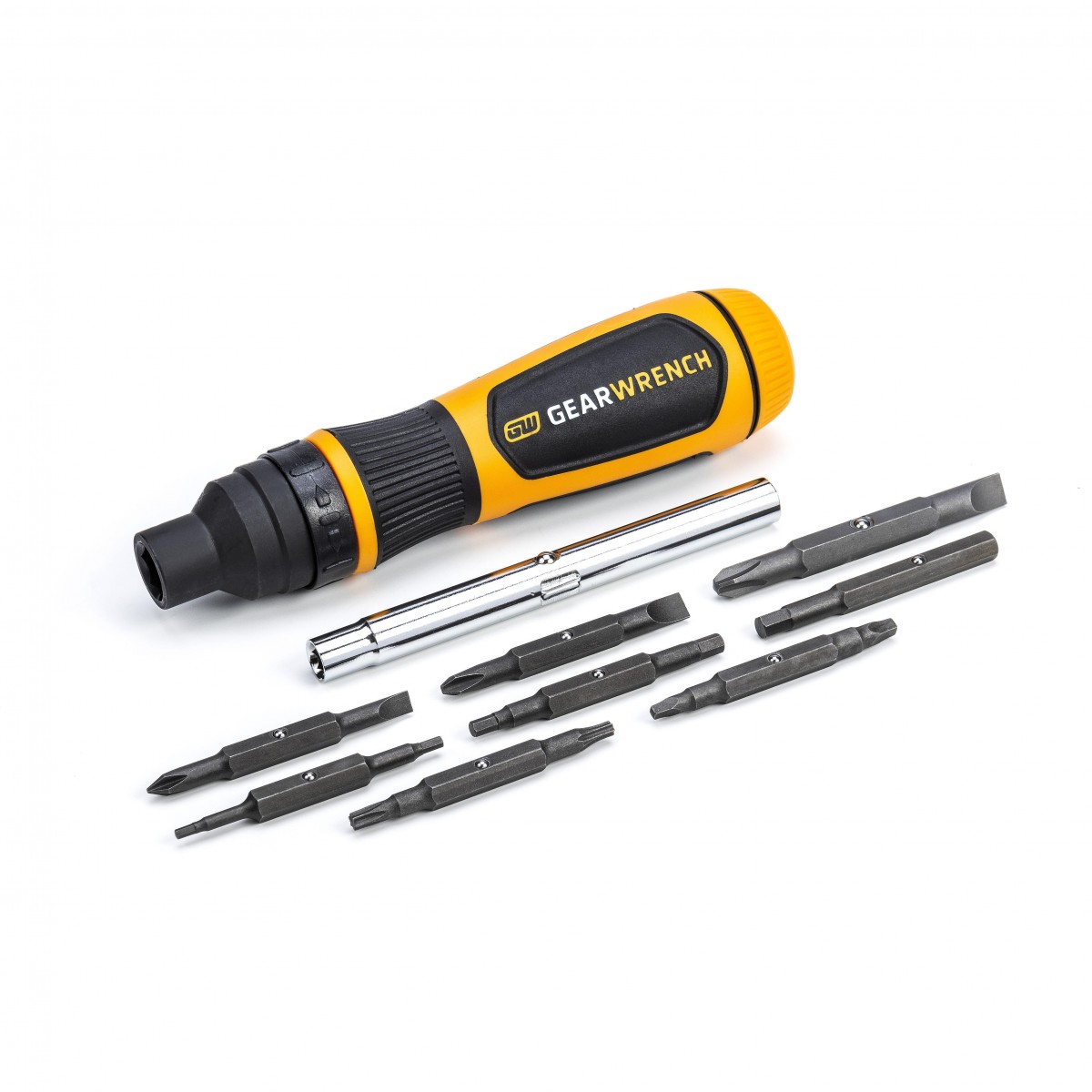 KD80191R 11-in-1 Ratcheting Multi-Bit, Black & Molten Orange