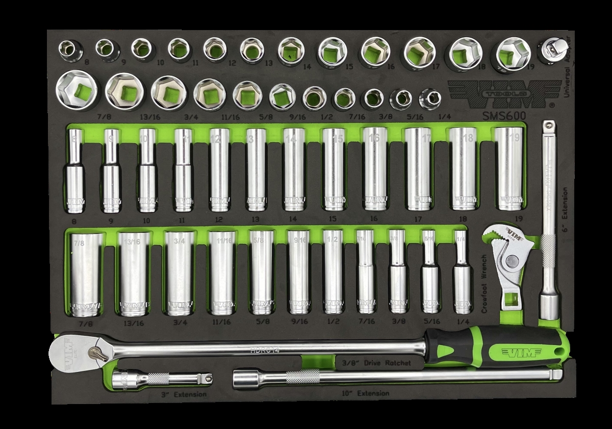 0.37 in. Drive Socket Set - 52 Piece, EGLE49308