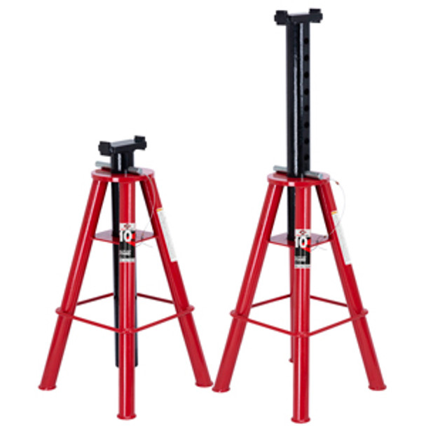 Picture of American Forge & Foundry IN3310B 10 Ton Pin-Style Truck Stand&#44; Red - Pack of 2