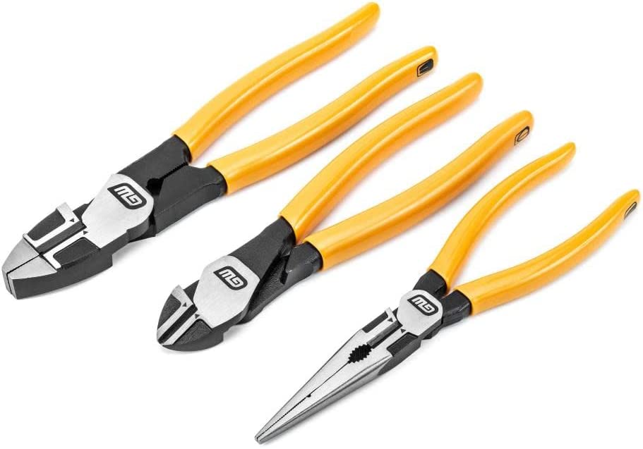 KD82202-06 Electrician Plier Set, Yellow - 3 Piece