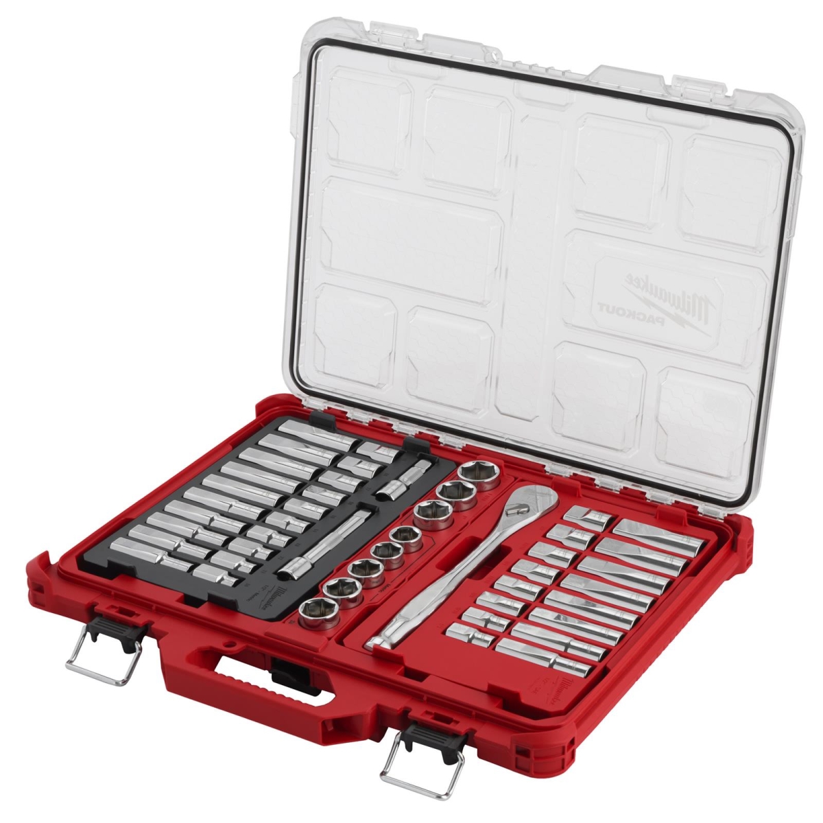 0.5 in. Ratchet & Socket Sets, Red - 47 Piece