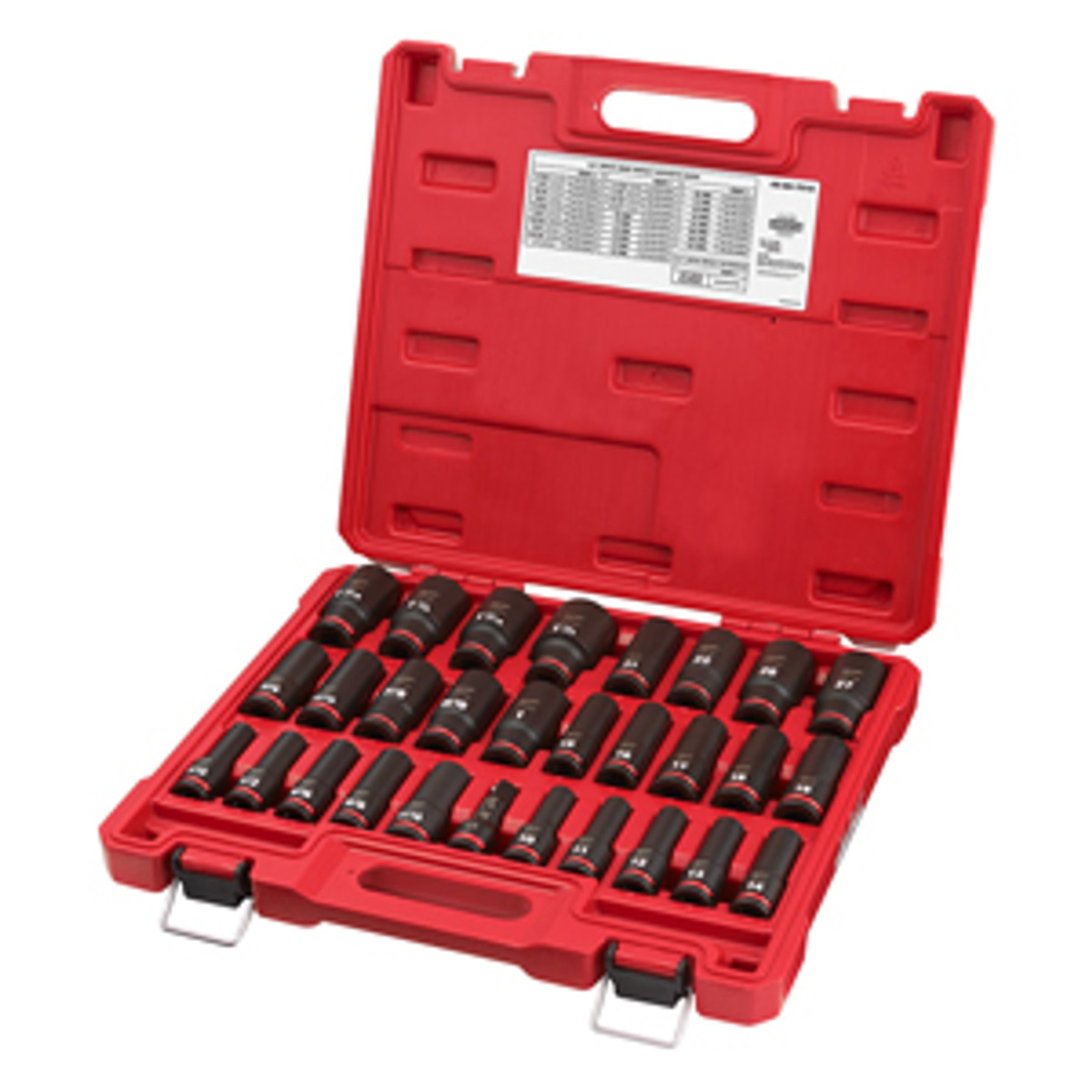 MWK49-66-7016 0.5 in. Drive Deep SAE & Amp Metric Shockwave Impact Socket - 29 Piece