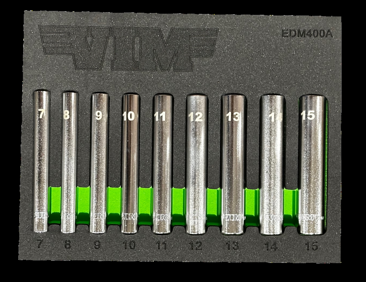 VMEDM400A 0.25 in. Drive Metric Extra Deep Socket Set