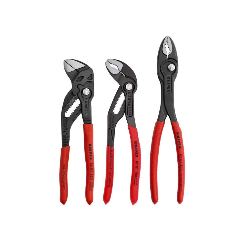 Knipex Box-Joint Non-Slip Pliers Set 3pc - 9K 00 80 156 US