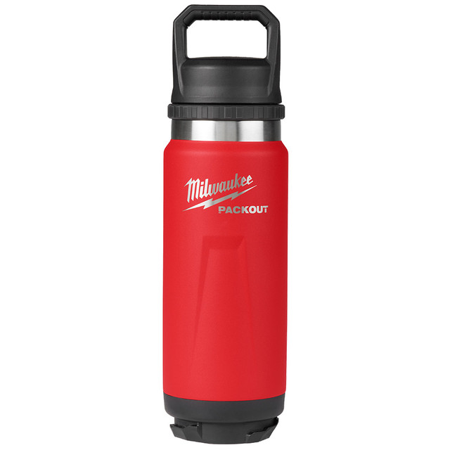 Picture of Milwaukee Electric Tool MWK48-22-8396R 24 oz Packout Insulated Bottle with Chug Lid&#44; Red