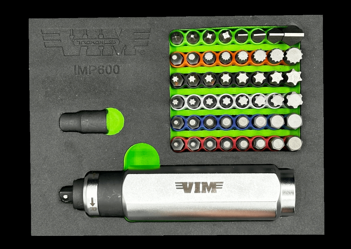 Picture of VIM Tools VMIMP600K 0.37 in. Drive Reversible Impact Driver Set