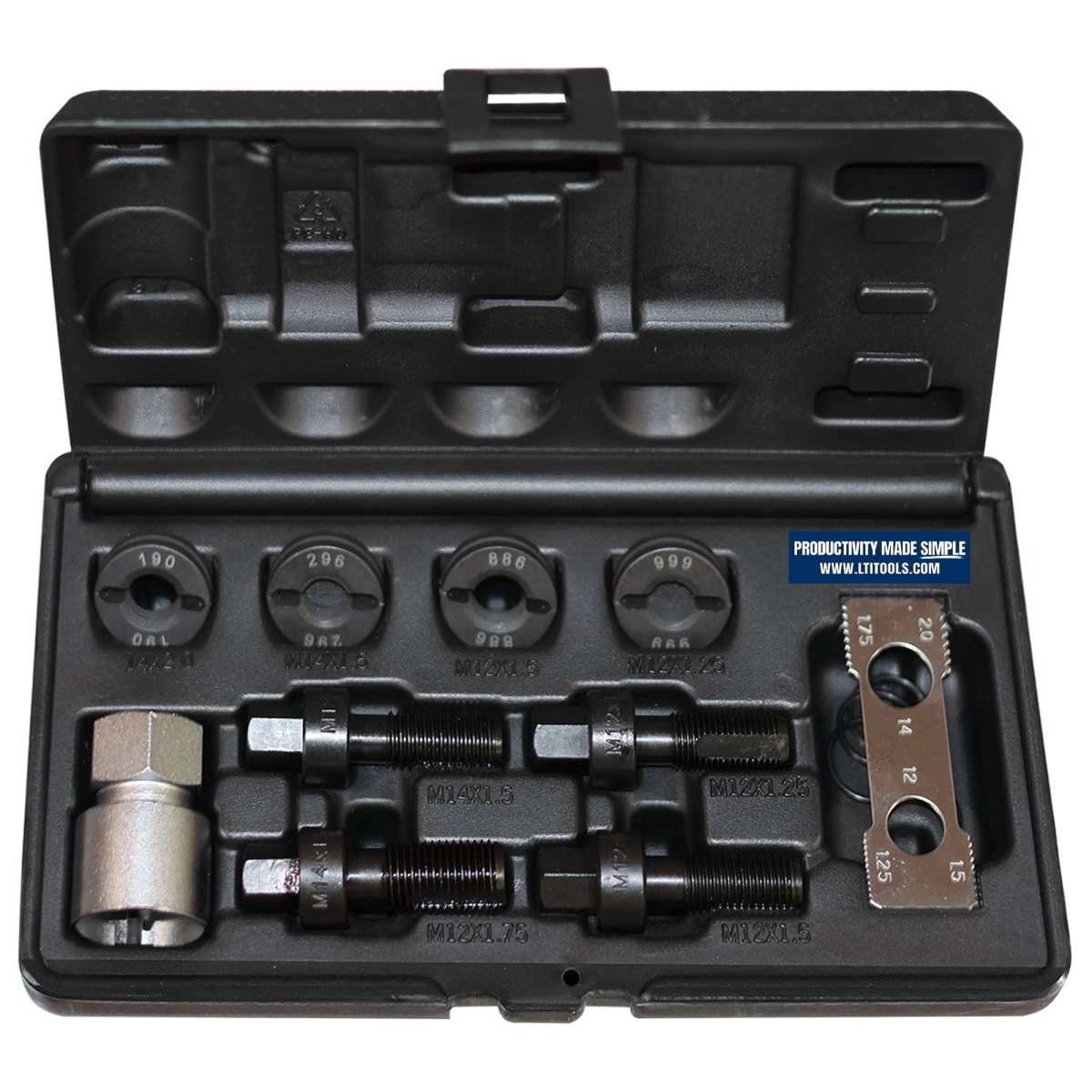 Lock Technology 1/2-Inch Drive Flip Socket Set (7-Piece) For Standard, Or Damaged Capped/Clad Lug Nuts (LT1237)