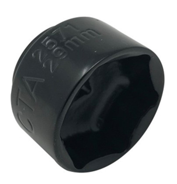 CM2571 29 mm Cummins Fuel Filter Housing Cap Socket, Black