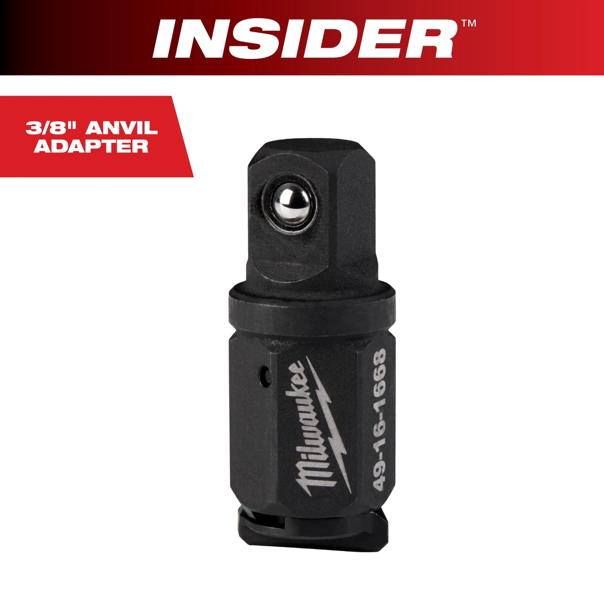 MWK49-16-1668 0.37 in. Insider Box Ratchet Anvil Adapter