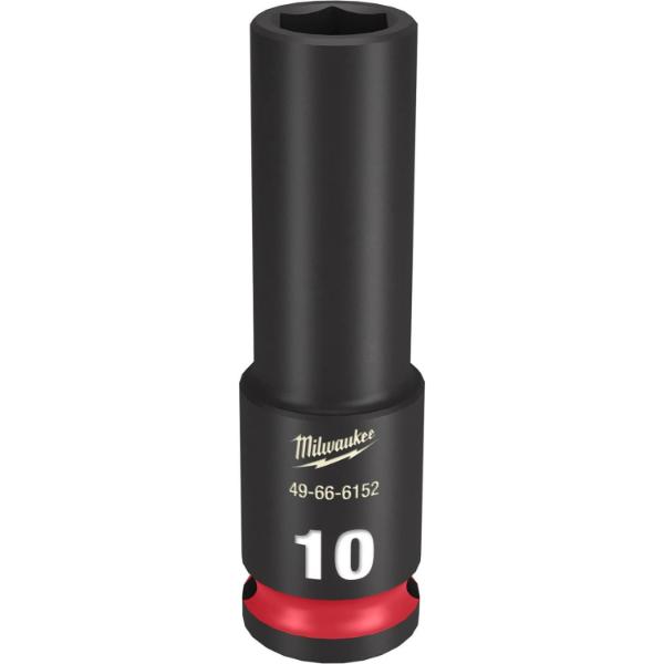 Picture of Milwaukee Electric Tool MWK49-66-6152 0.375 in. 10 mm Drive Shockwave Impact Duty Deep 6-Point Socket
