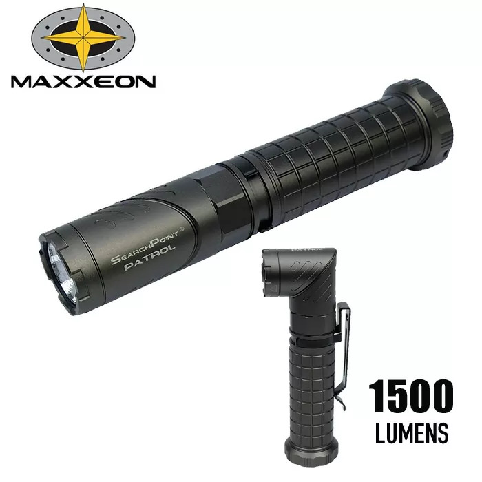 Maxxeon SearchPoint PATROL 1500LM Swivel Head Rechargeable Flashlight (MXN04030)