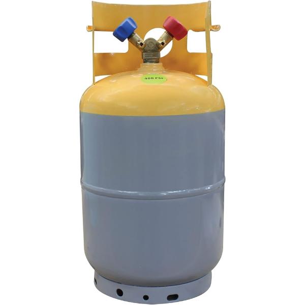 Picture of Mastercool ML62010 DOT-Approved Recovery Cylinder with R-12 Fitting&#44; Yellow & Gray - 30 lbs