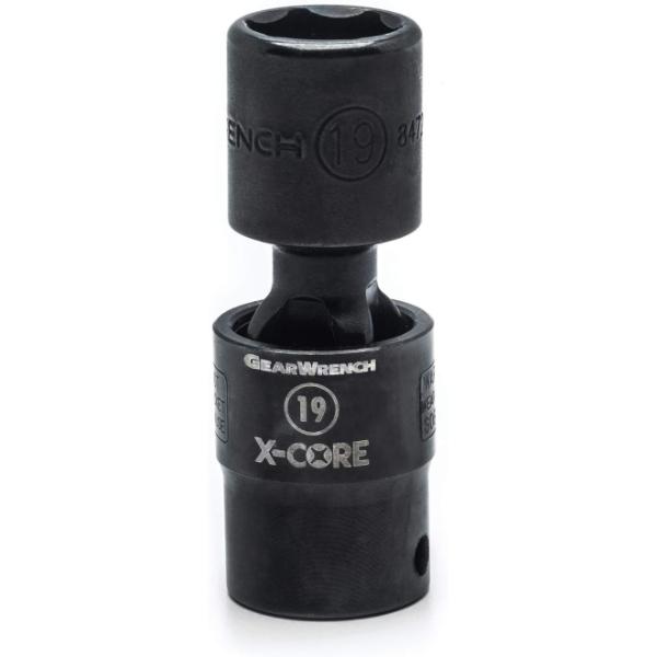 KD84729 0.5 in. Drive X-Core 6-Point Pinless Universal Impact Socket - 19 mm