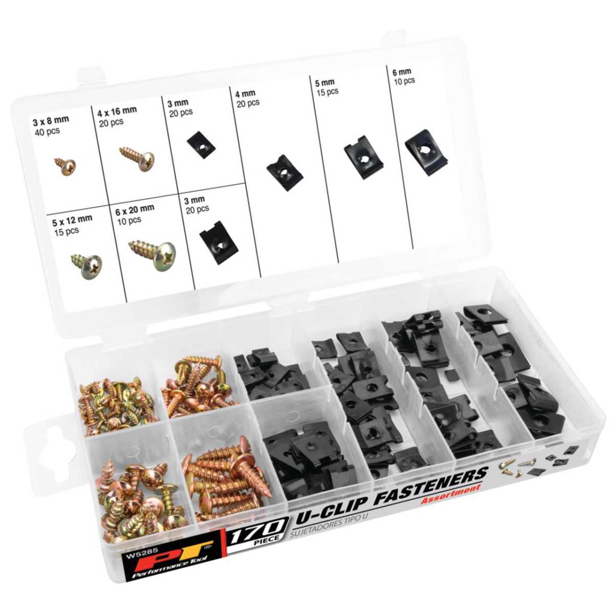 PMW5285 170 Piece U-Clip Fastener
